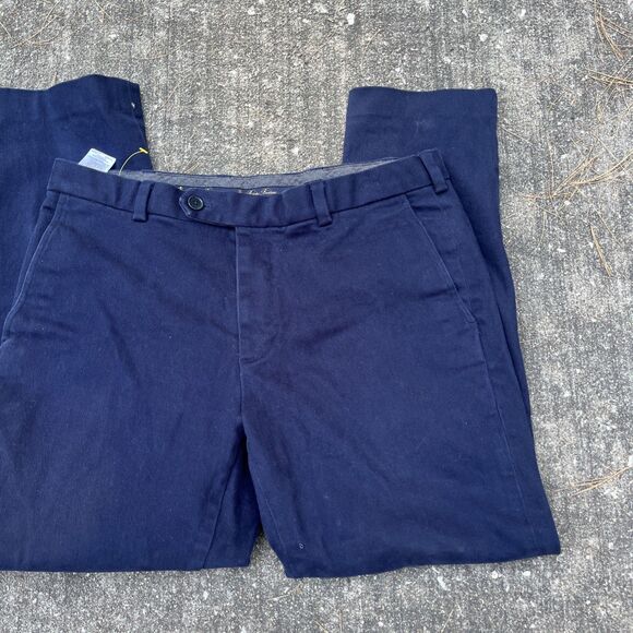 BROOKS BROTHERS Men’s Milano Twill Chino Navy Pants Size 35x28 - Picture 3 of 9
